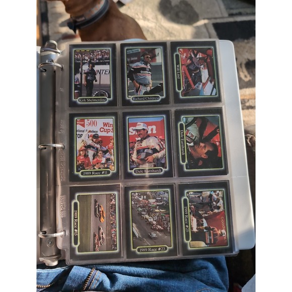 Vintage 1989 NASCAR Winston Cup Collectable Maxx Race Cards 200 Set Binder